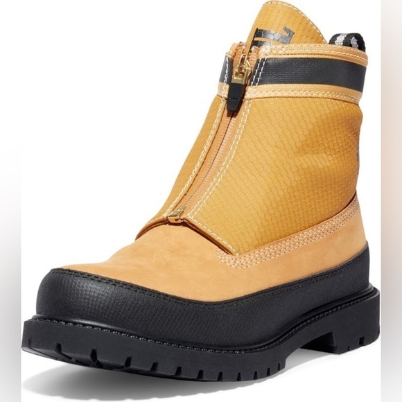 Timberland New Size 7 Heritage 6 Inch Front Zip Toe Bumper Boot Wheat Nubuck - Picture 7 of 12